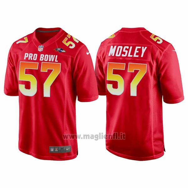 Maglia NFL Pro Bowl Baltimore Ravens 57 C.j. Mosley AFC 2018 Rosso